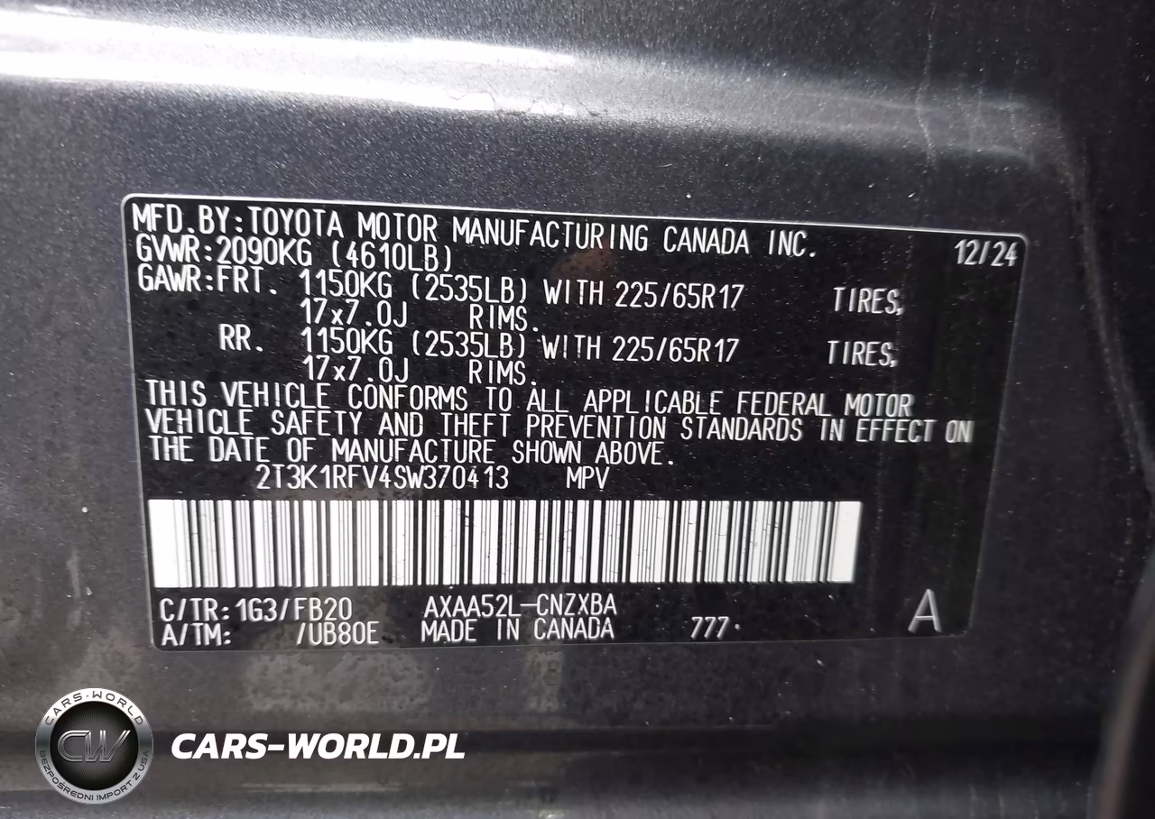 2025 Toyota Rav4 Le VIN:2T3K1RFV4SW370413 - 9