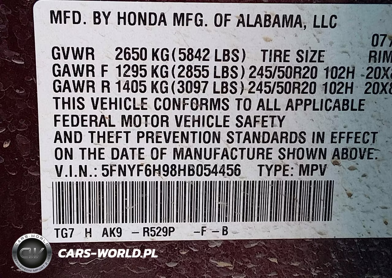 2017 Honda Pilot Touring VIN:5FNYF6H98HB054456 - 9