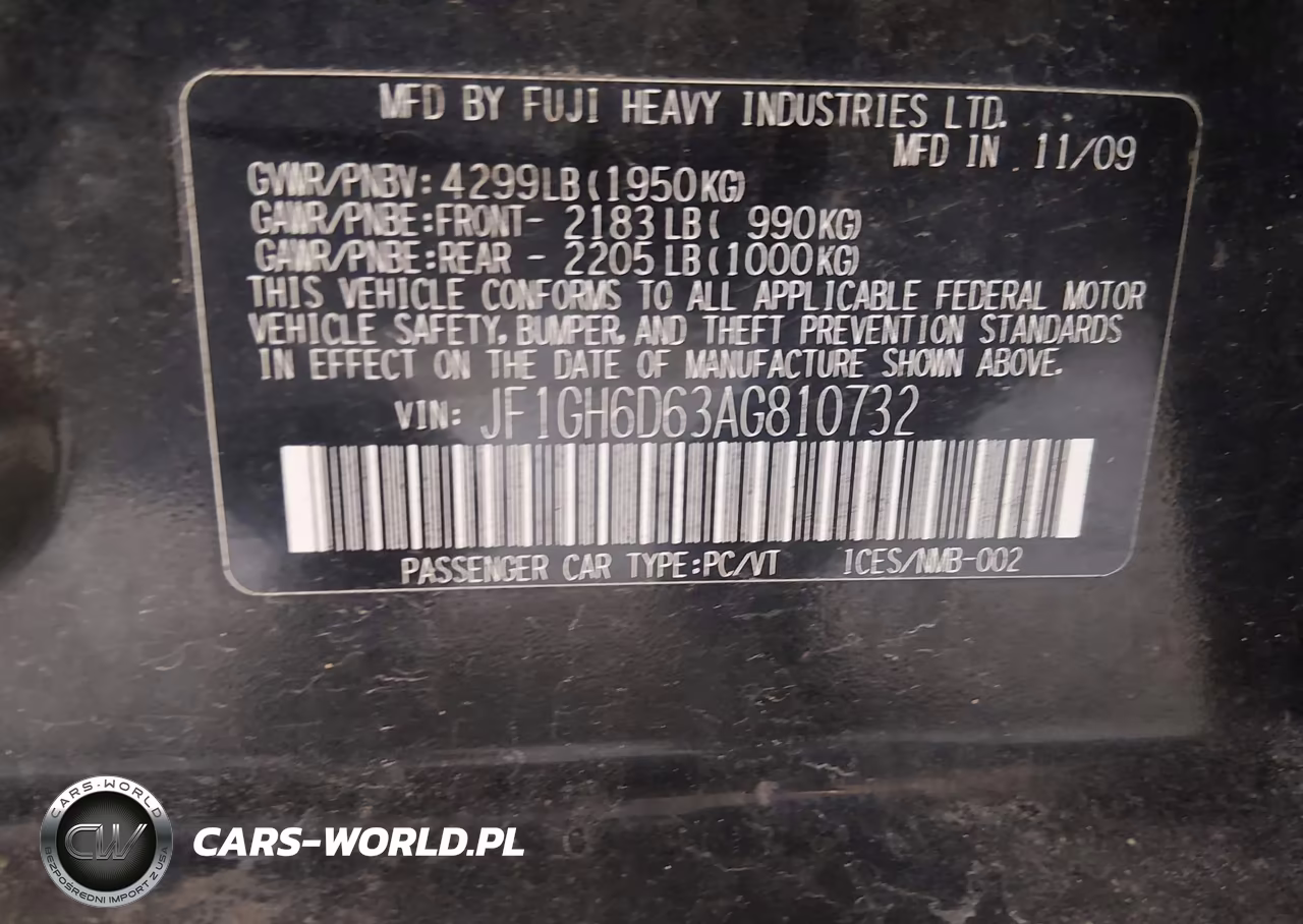 2010 Subaru Impreza Outback Sport VIN:JF1GH6D63AG810732 - 9