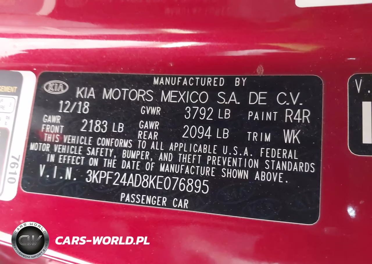 2019 Kia Forte Lxs VIN:3KPF24AD8KE076895 - 9