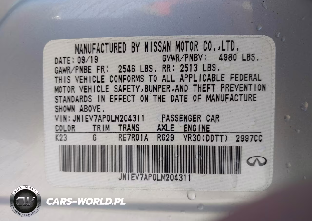 2020 Infiniti Q50 Sport VIN:JN1EV7AP0LM204311 - 9