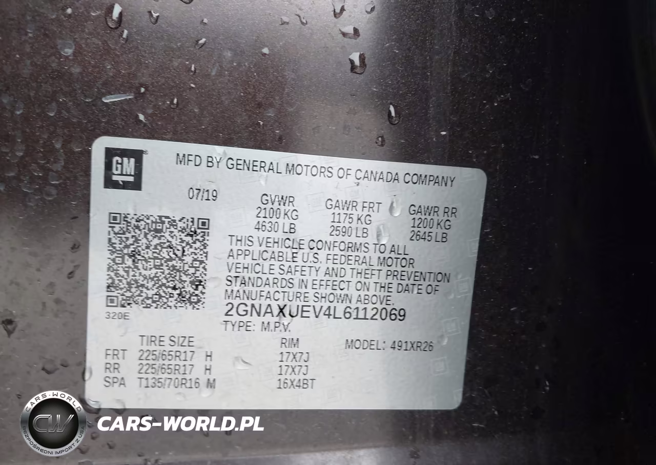 2020 Chevrolet Equinox Awd Lt 1.5L Turbo VIN:2GNAXUEV4L6112069 - 9