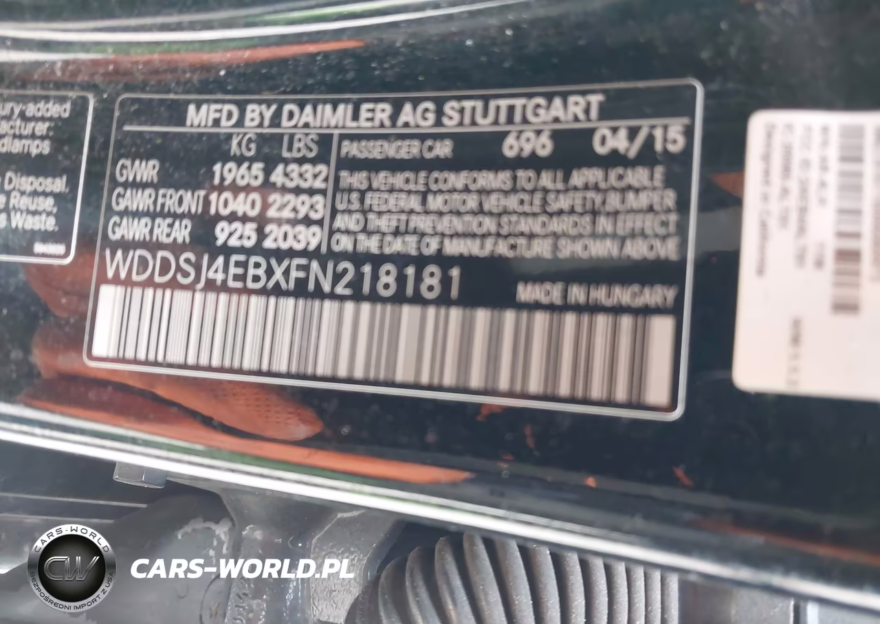 2015 Mercedes-Benz Cla 250 VIN:WDDSJ4EBXFN218181 - 9