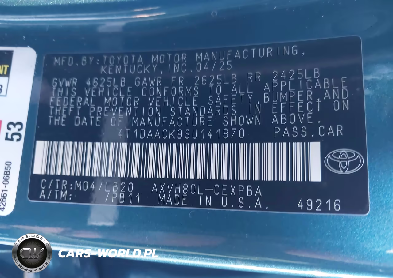 2025 Toyota Camry Xse VIN:4T1DAACK9SU141870 - 9