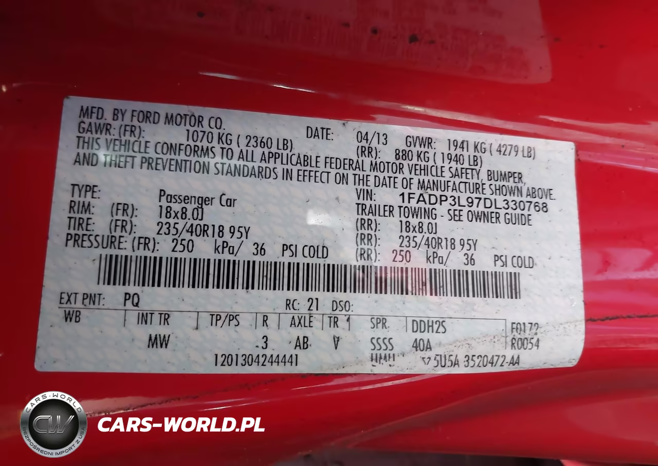2013 Ford Focus St VIN:1FADP3L97DL330768 - 9
