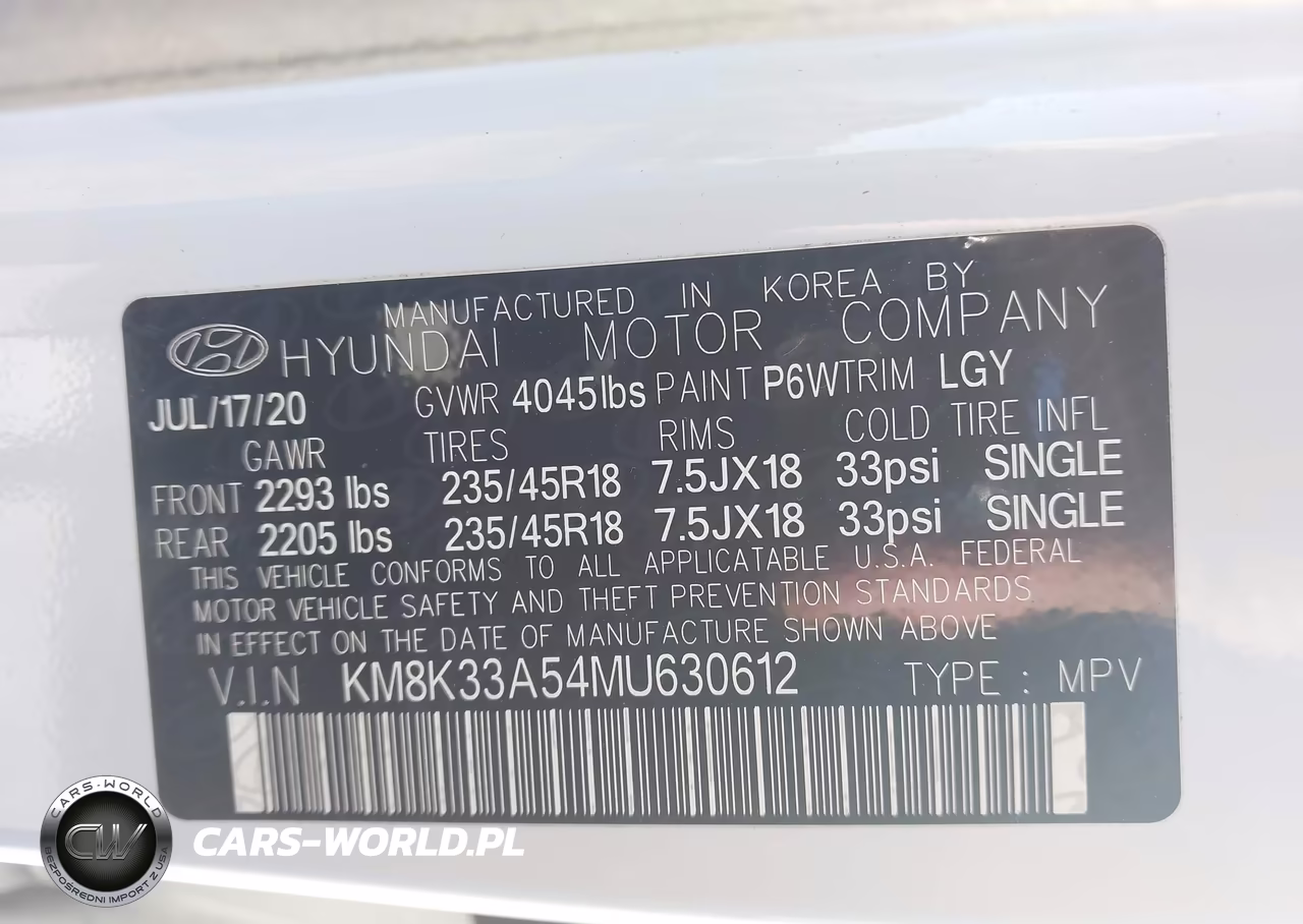 2021 Hyundai Kona Limited VIN:KM8K33A54MU630612 - 9