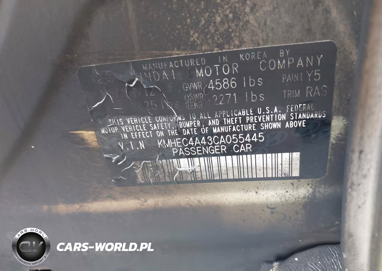 2012 Hyundai Sonata Hybrid VIN:KMHEC4A43CA055445 - 9