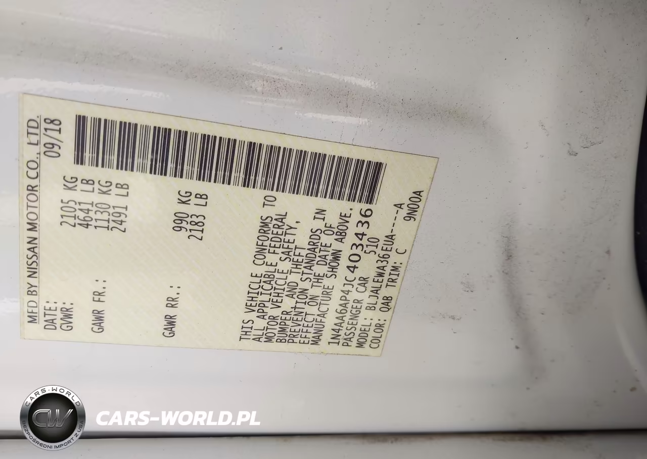 2018 Nissan Maxima 3.5 Sl VIN:1N4AA6AP4JC403436 - 9