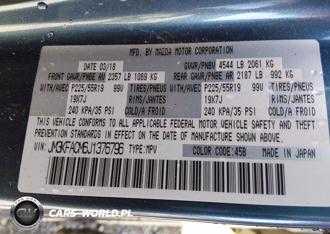 2018 Mazda Cx-5 Touring VIN:JM3KFACM6J1376796 - 9