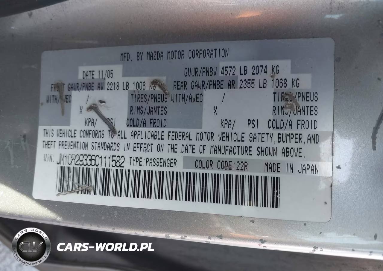 2006 Mazda Mazda5 Touring VIN:JM1CR293360111582 - 9
