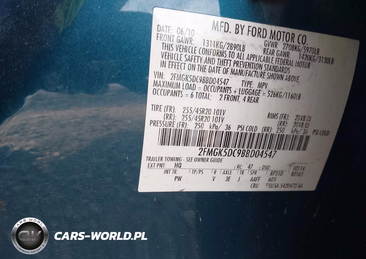 2011 Ford Flex Limited VIN:2FMGK5DC9BBD04547 - 9