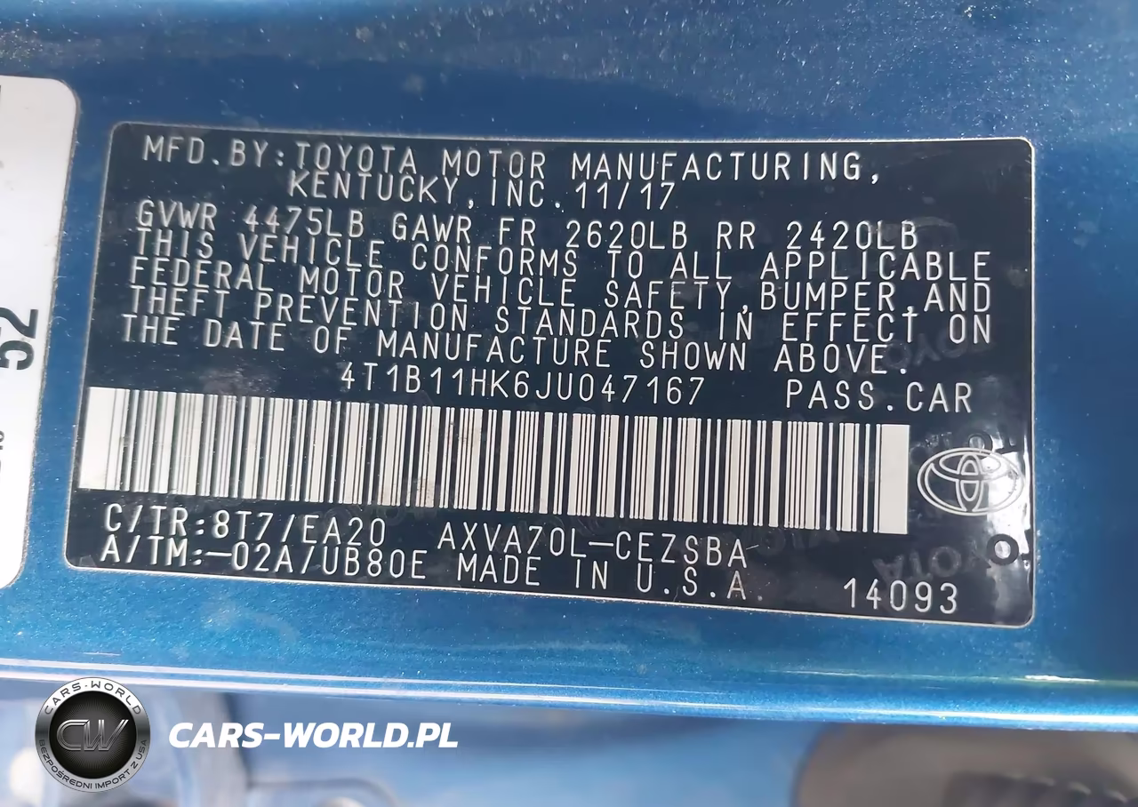 2018 Toyota Camry Se VIN:4T1B11HK6JU047167 - 9