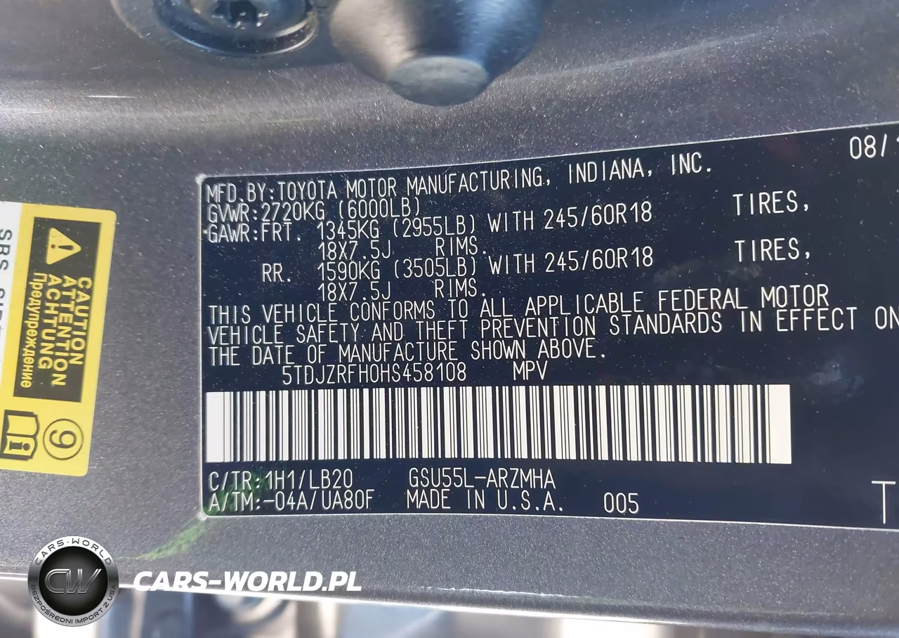 2017 Toyota Highlander Xle VIN:5TDJZRFH0HS458108 - 9