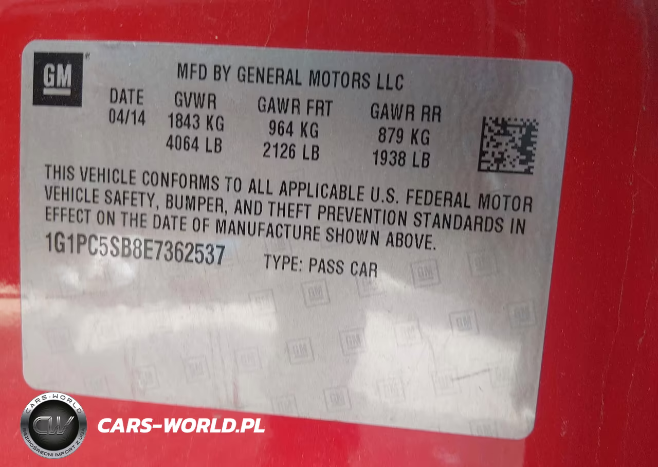 2014 Chevrolet Cruze 1Lt Auto VIN:1G1PC5SB8E7362537 - 9