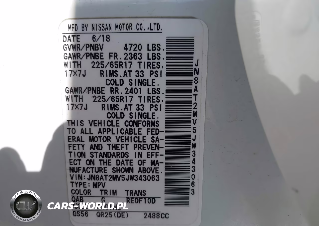 2018 Nissan Rogue Sv VIN:JN8AT2MV5JW343063 - 9