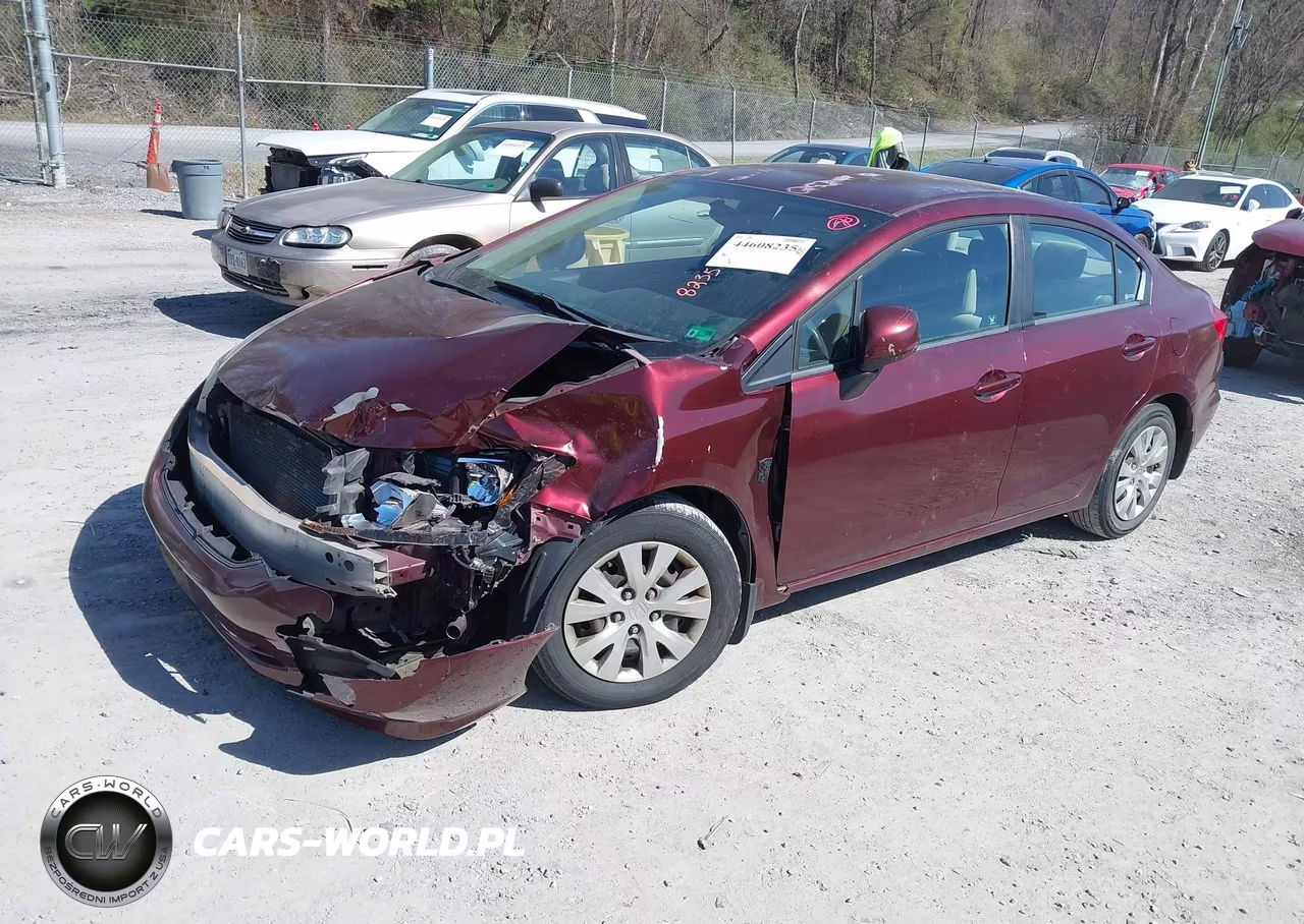 2012 Honda Civic Lx VIN:2HGFB2F56CH501821 - 2