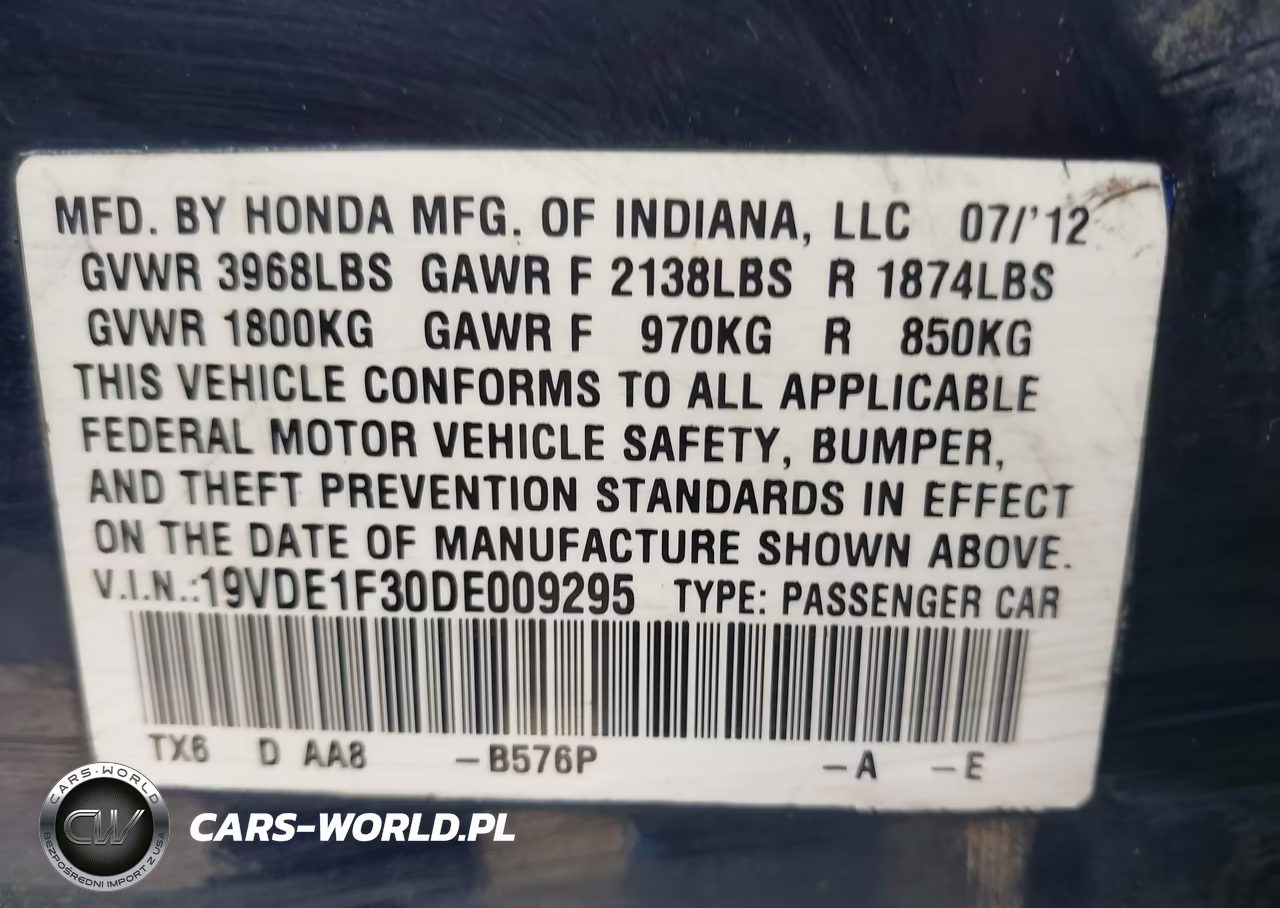 2013 Acura Ilx 2.0L VIN:19VDE1F30DE009295 - 9