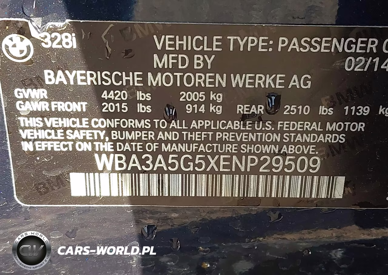 2014 BMW 328I VIN:WBA3A5G5XENP29509 - 9