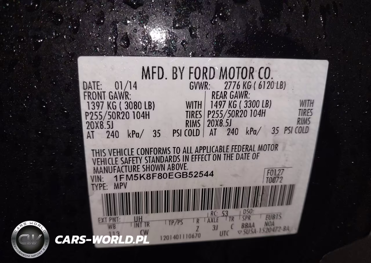 2014 Ford Explorer Limited VIN:1FM5K8F80EGB52544 - 9