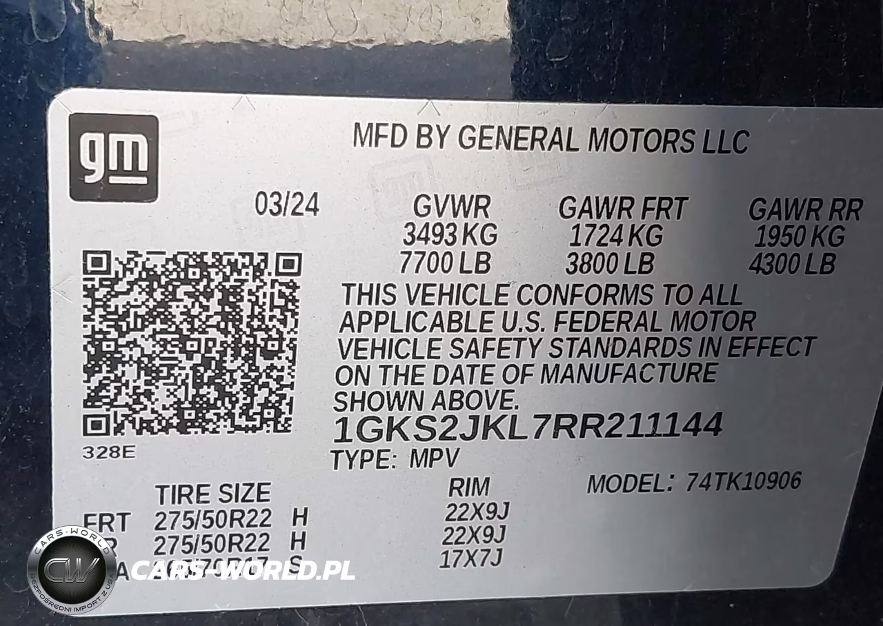 2024 GMC Yukon Xl 4Wd Denali VIN:1GKS2JKL7RR211144 - 9