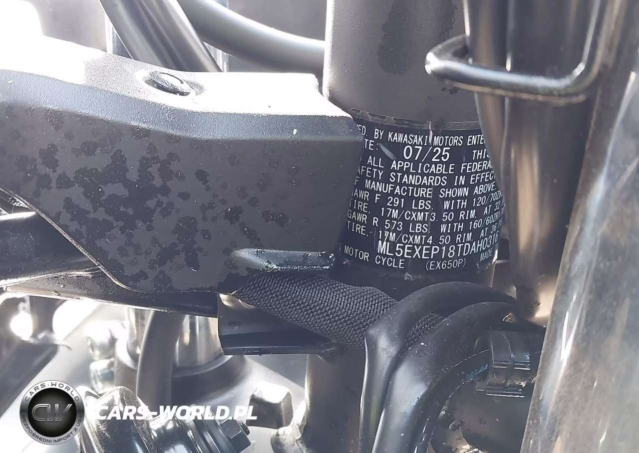 2026 Kawasaki Ex650 P VIN:ML5EXEP18TDAH0316 - 10