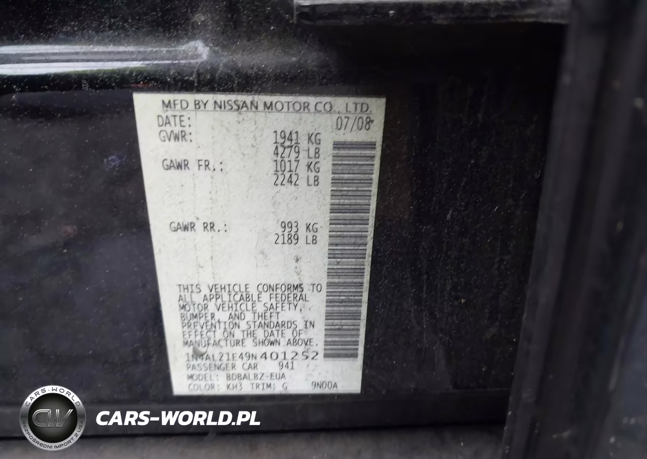 2009 Nissan Altima 2.5 S VIN:1N4AL21E49N401252 - 9
