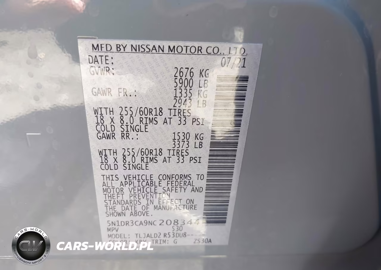 2022 Nissan Pathfinder Sl 2Wd VIN:5N1DR3CA9NC208344 - 9