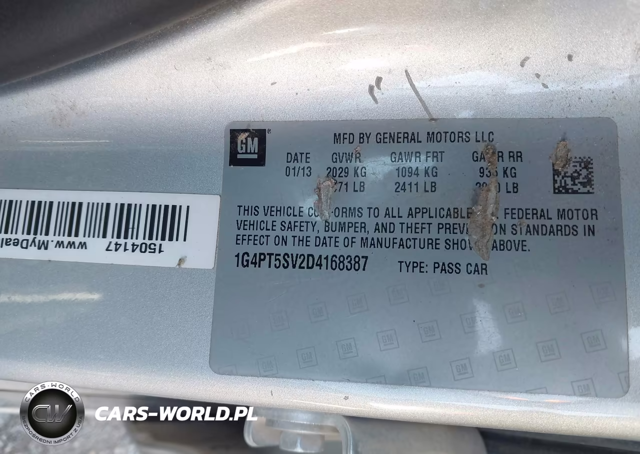 2013 Buick Verano Premium Group VIN:1G4PT5SV2D4168387 - 9