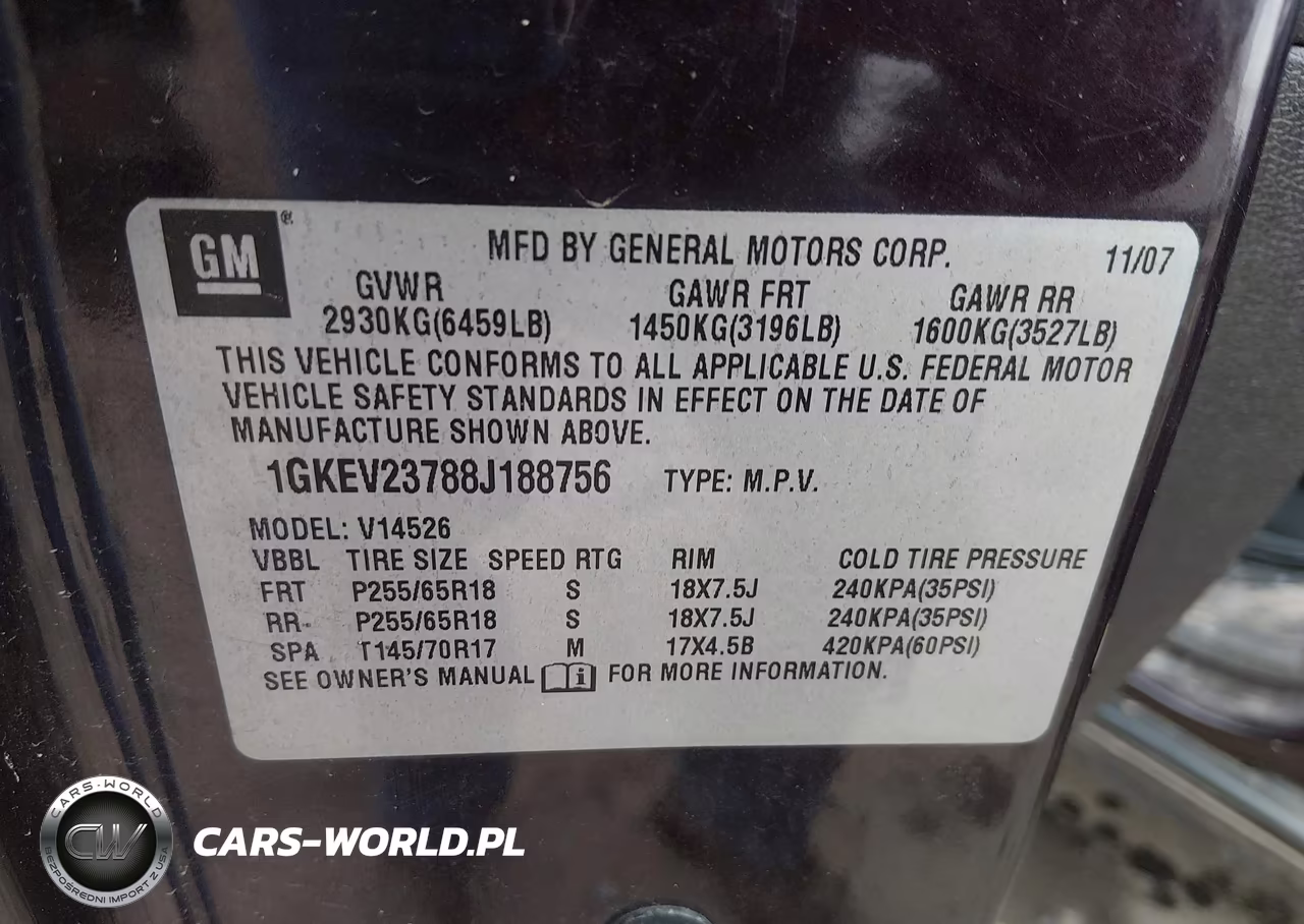 2008 GMC Acadia Slt-1 VIN:1GKEV23788J188756 - 9