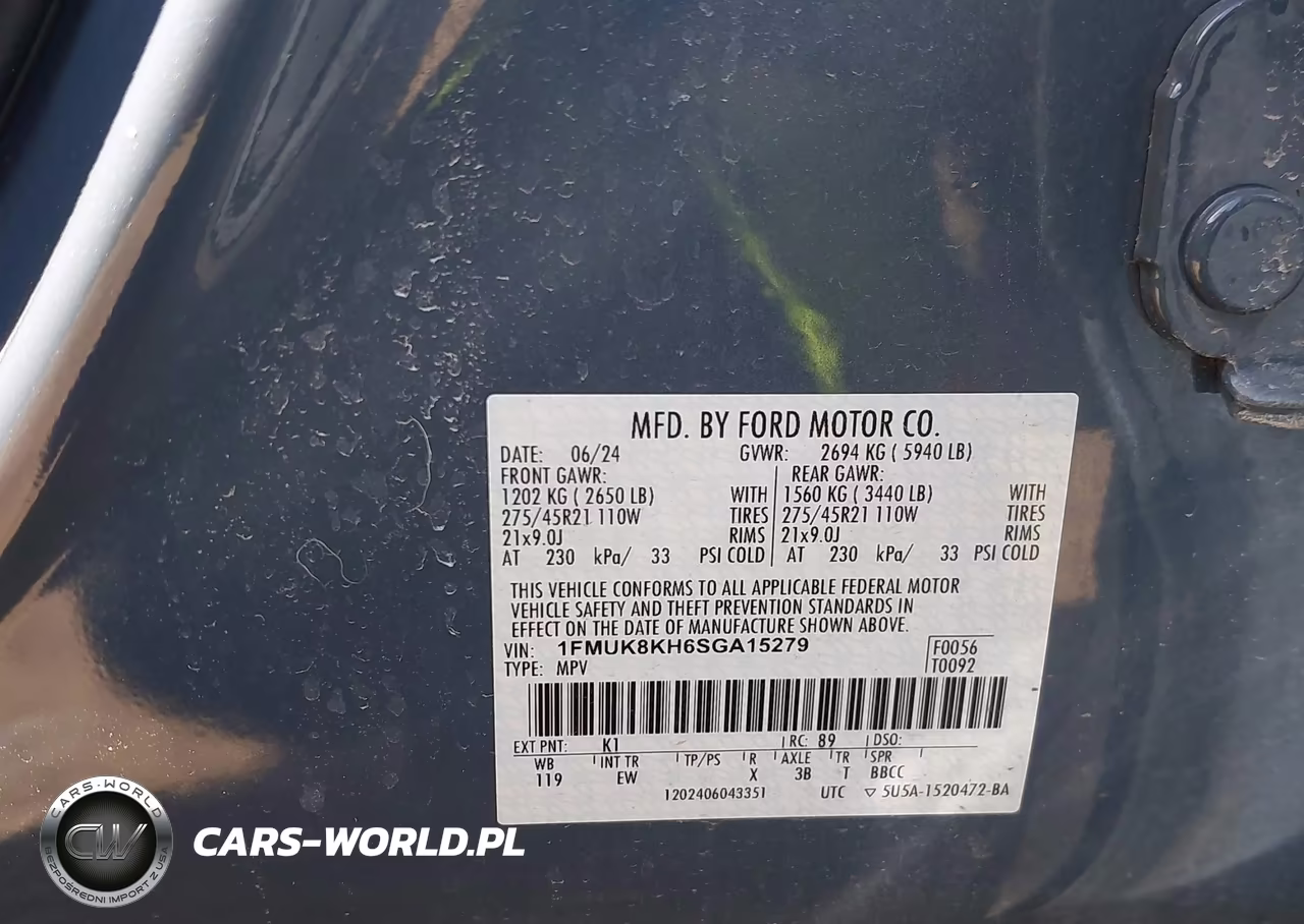 2025 Ford Explorer St-Line VIN:1FMUK8KH6SGA15279 - 9