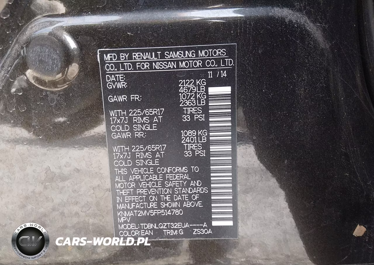 2015 Nissan Rogue Sv VIN:KNMAT2MV5FP514780 - 9