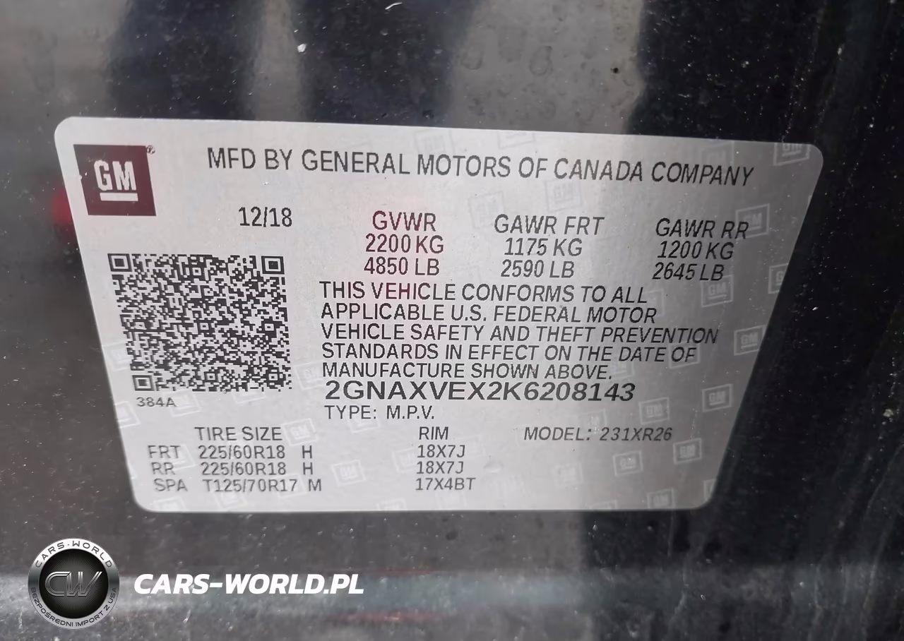 2019 Chevrolet Equinox Lt VIN:2GNAXVEX2K6208143 - 9