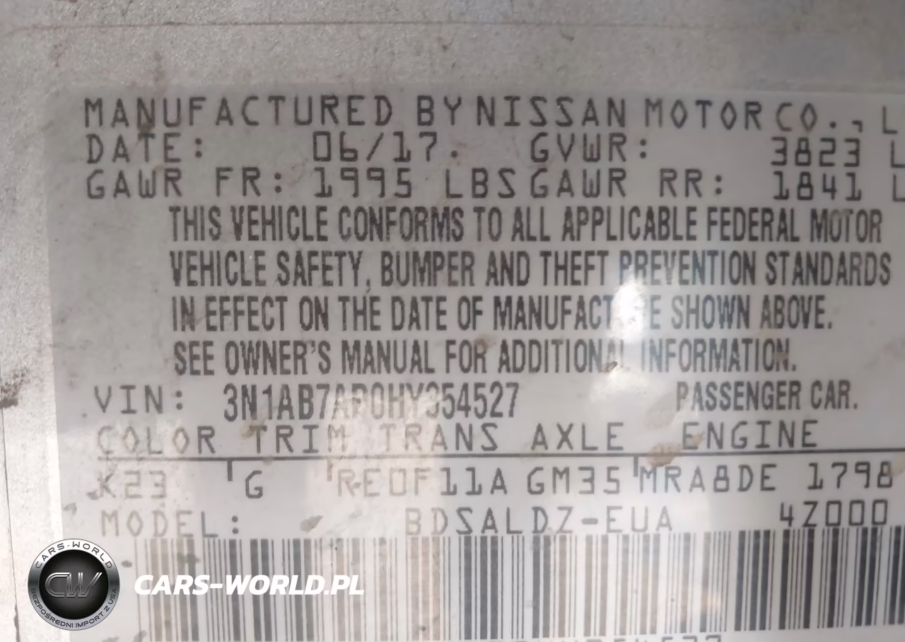 2017 Nissan Sentra Sv VIN:3N1AB7AP0HY354527 - 9