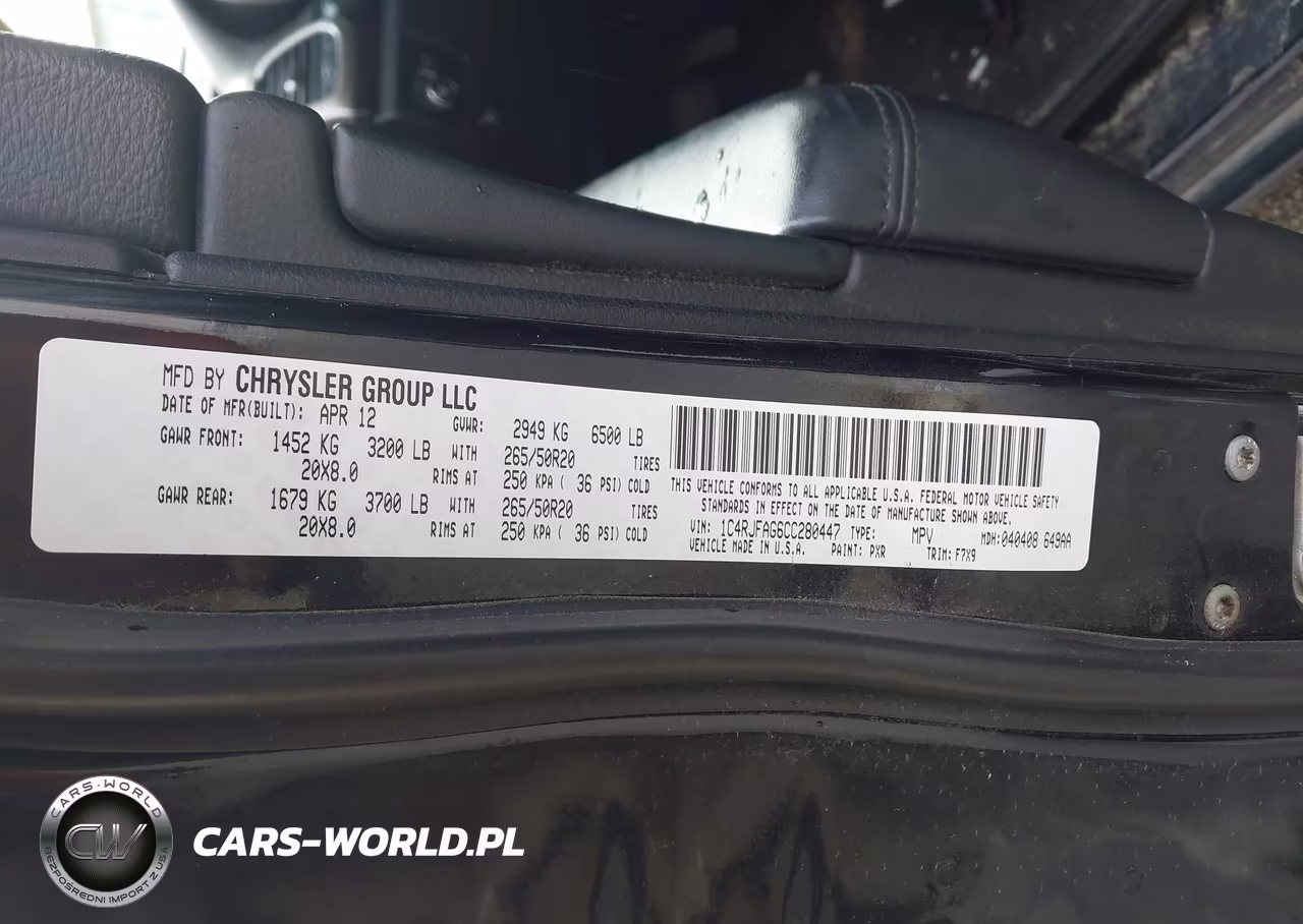 2012 Jeep Grand Cherokee Laredo VIN:1C4RJFAG6CC280447 - 9