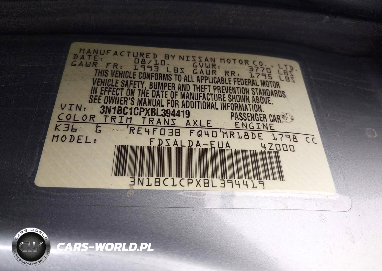2011 Nissan Versa 1.8S VIN:3N1BC1CPXBL394419 - 9