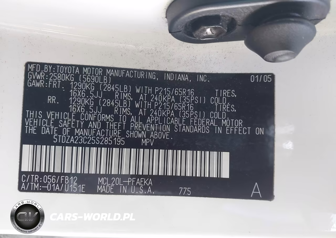2005 Toyota Sienna Le VIN:5TDZA23C25S285195 - 9