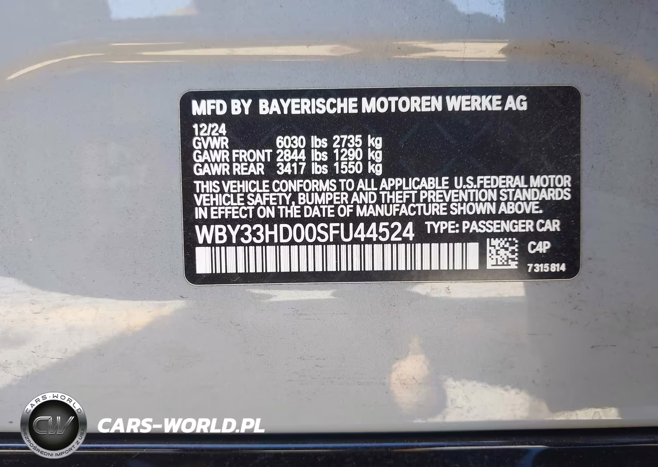 2025 BMW I4 Gran Coupe M50 VIN:WBY33HD00SFU44524 - 9