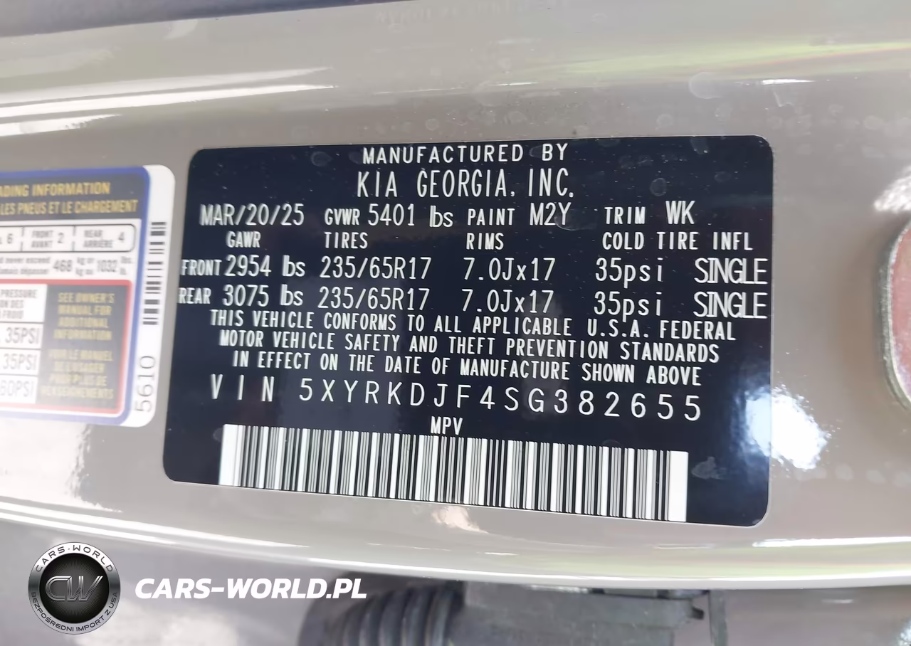 2025 Kia Sorento X-Pro Sx Prestige VIN:5XYRKDJF4SG382655 - 9