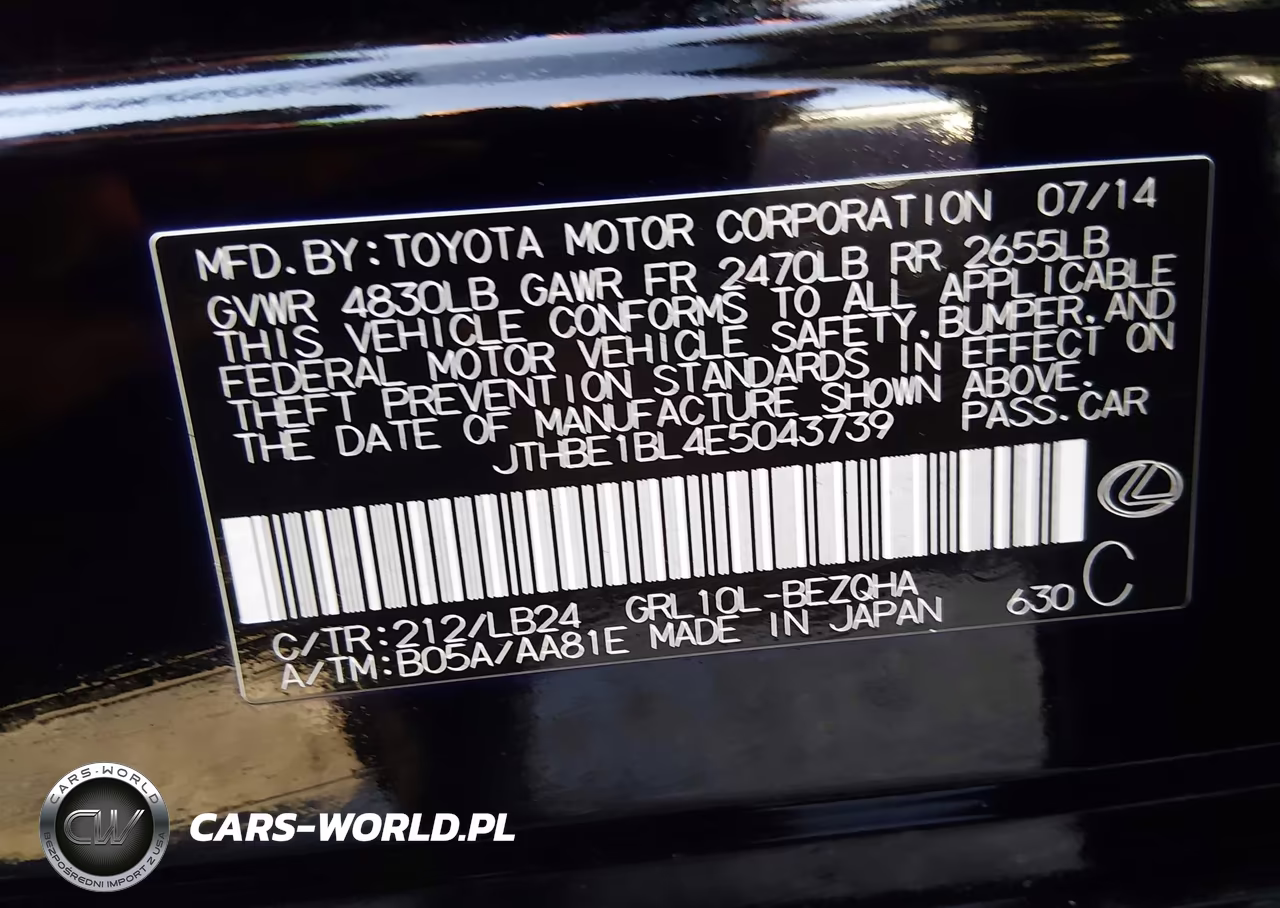 2014 Lexus Gs 350 VIN:JTHBE1BL4E5043739 - 9