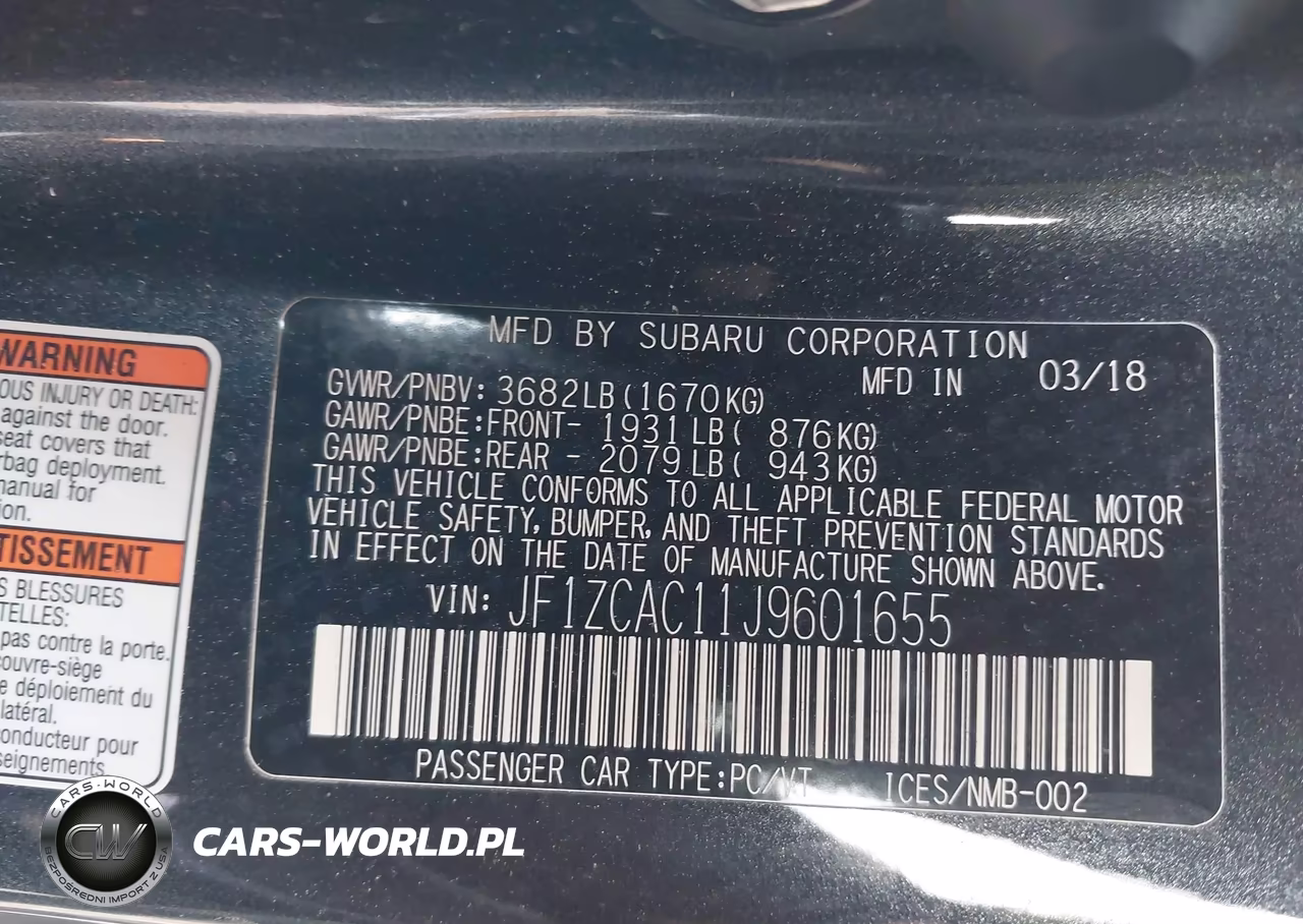 2018 Subaru Brz Limited VIN:JF1ZCAC11J9601655 - 9