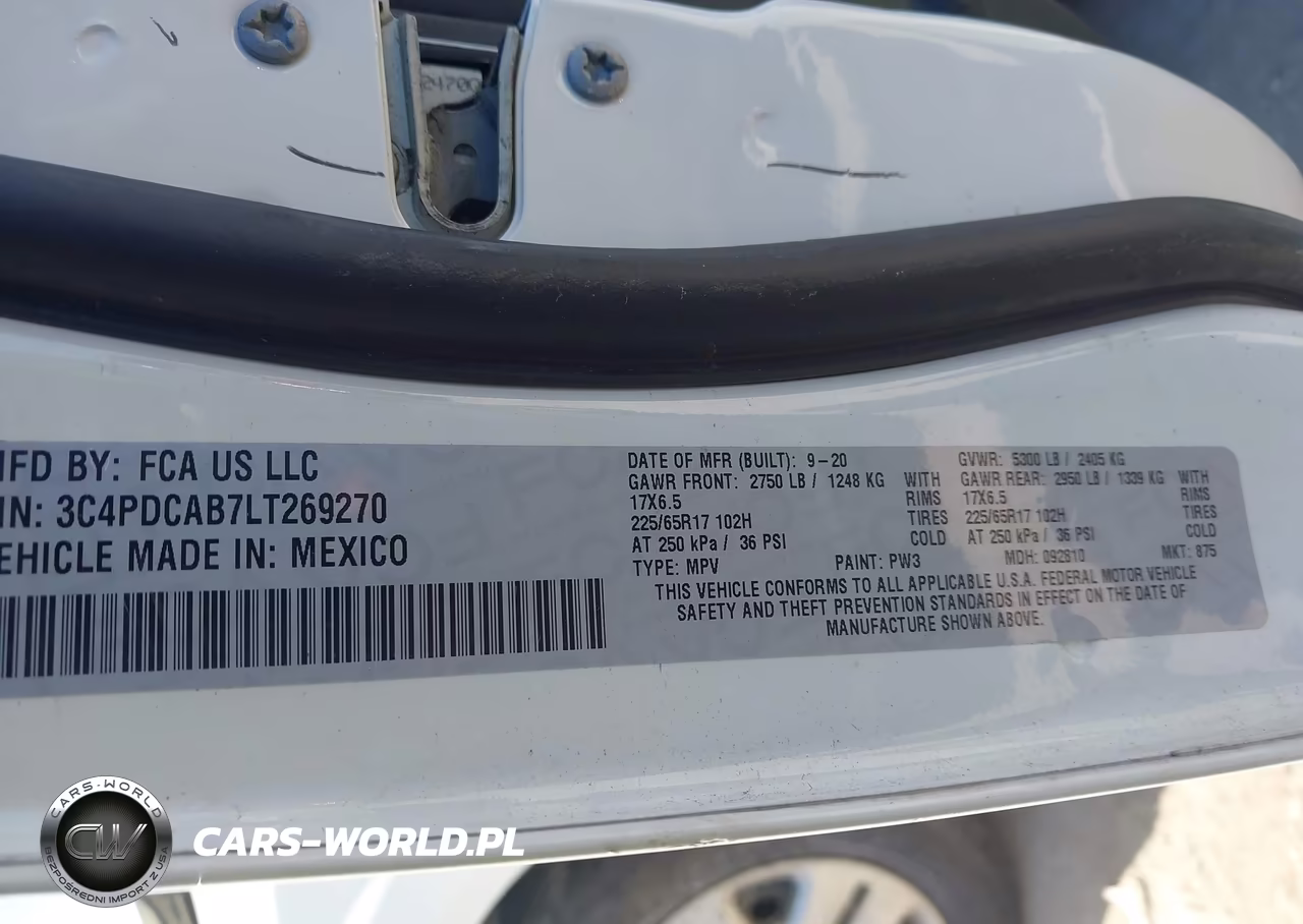 2020 Dodge Journey Se Value VIN:3C4PDCAB7LT269270 - 9