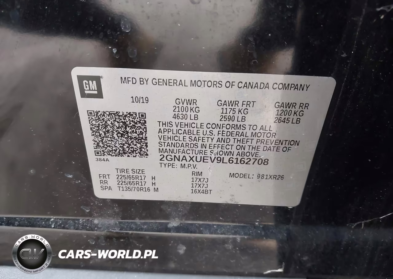 2020 Chevrolet Equinox Awd Lt 1.5L Turbo VIN:2GNAXUEV9L6162708 - 9