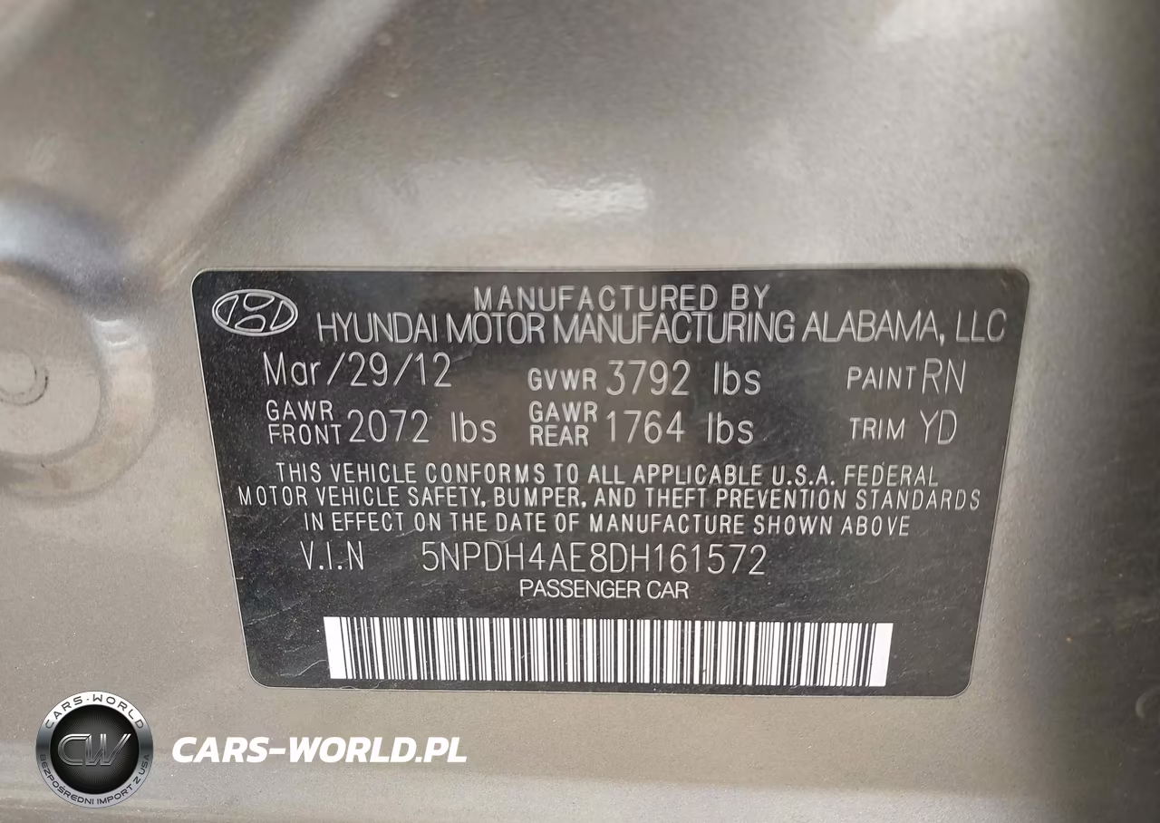 2013 Hyundai Elantra Gls-Limited VIN:5NPDH4AE8DH161572 - 9