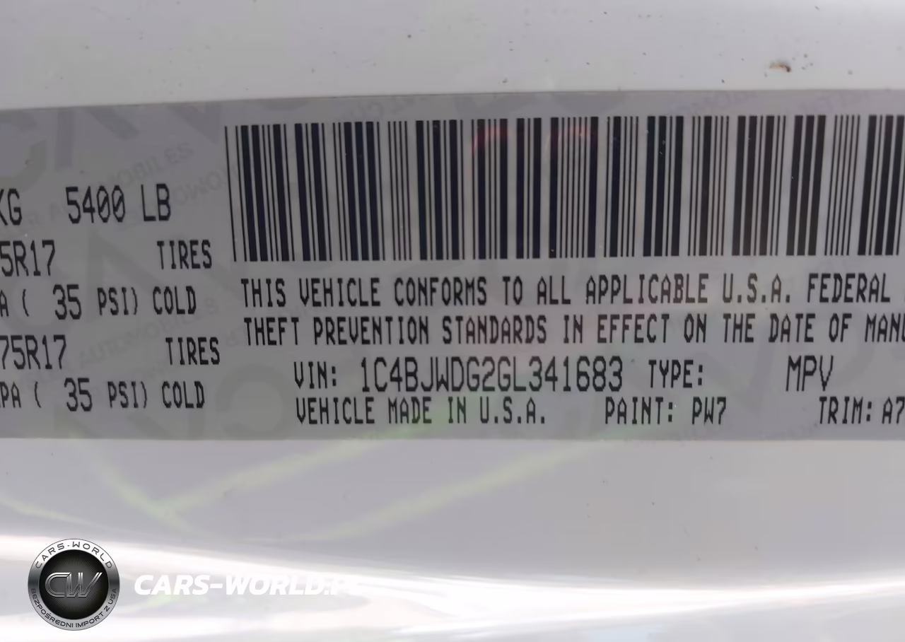 2016 Jeep Wrangler Unlimited Sport VIN:1C4BJWDG2GL341683 - 9