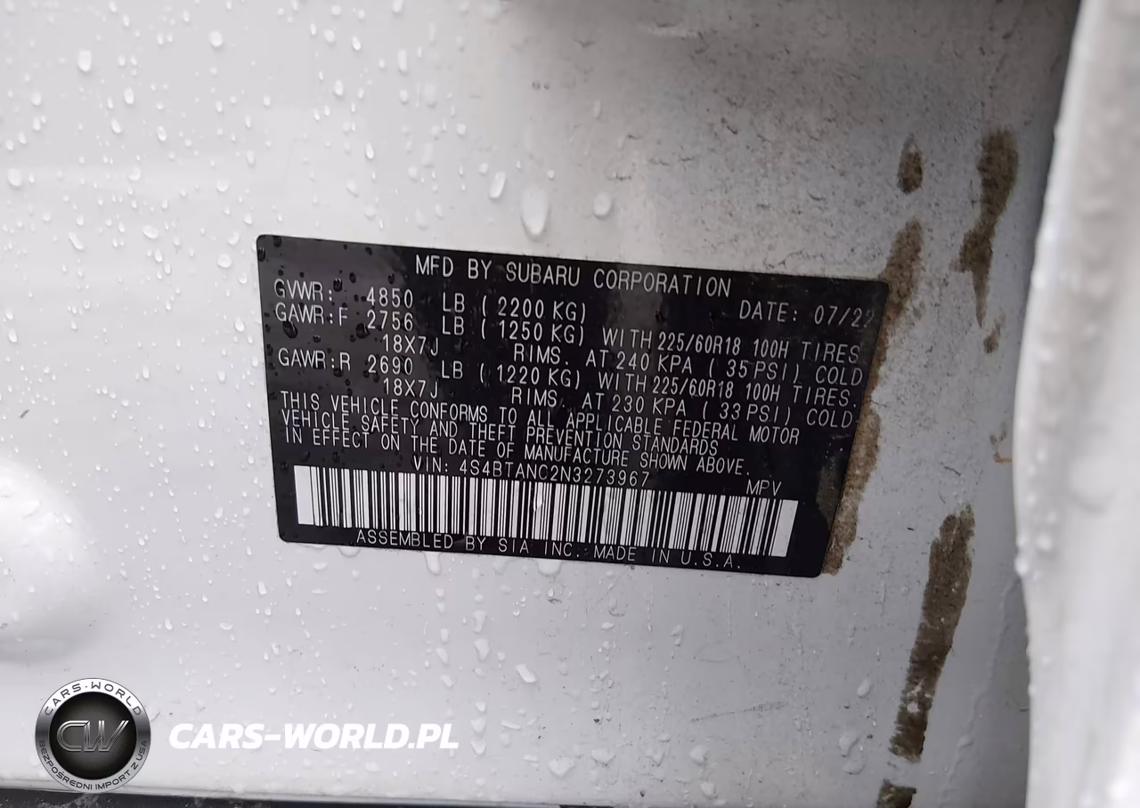 2022 Subaru Outback Limited VIN:4S4BTANC2N3273967 - 9