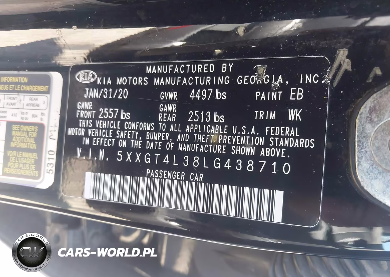 2020 Kia Optima Se VIN:5XXGT4L38LG438710 - 9