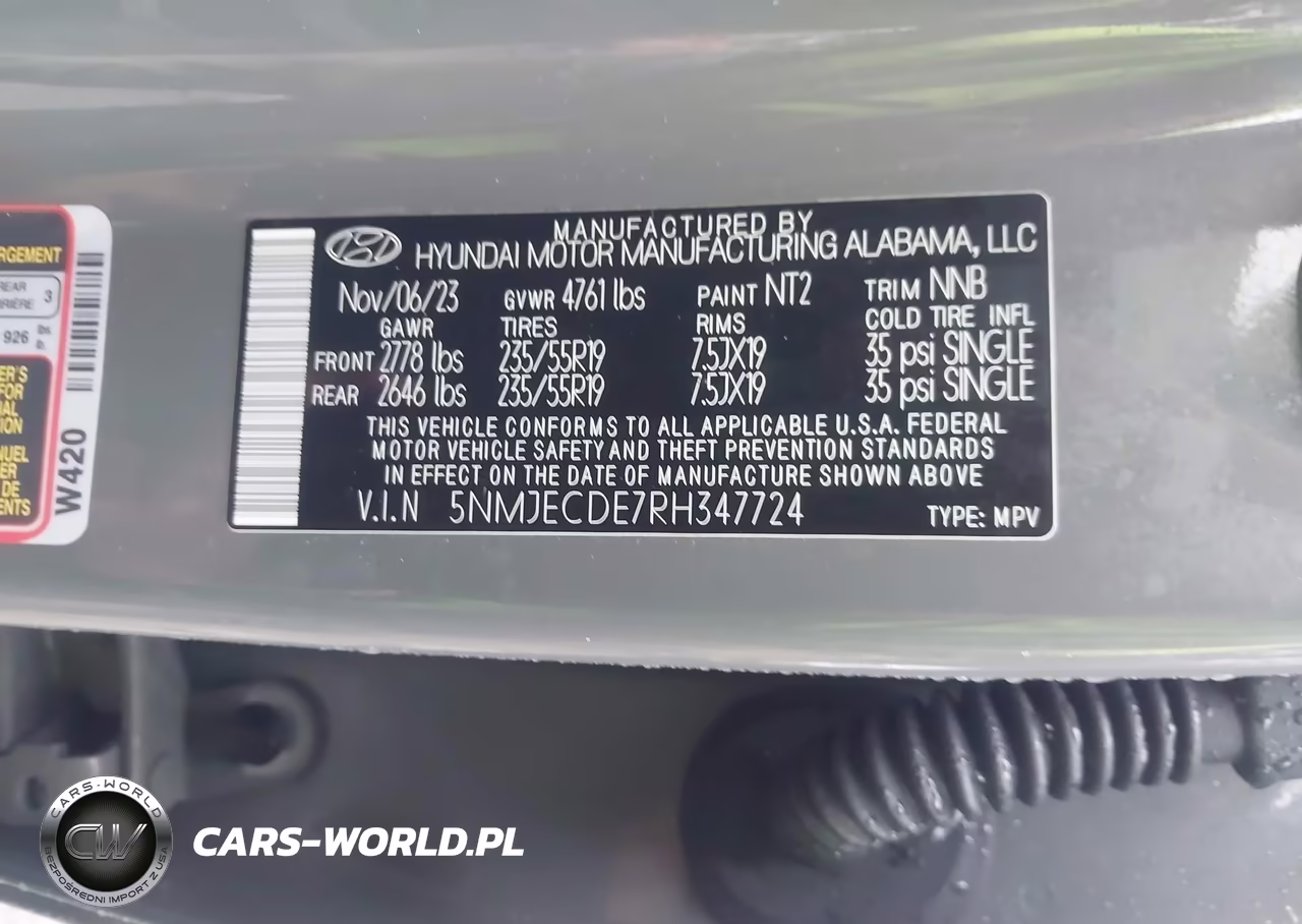 2024 Hyundai Tucson Limited VIN:5NMJECDE7RH347724 - 9