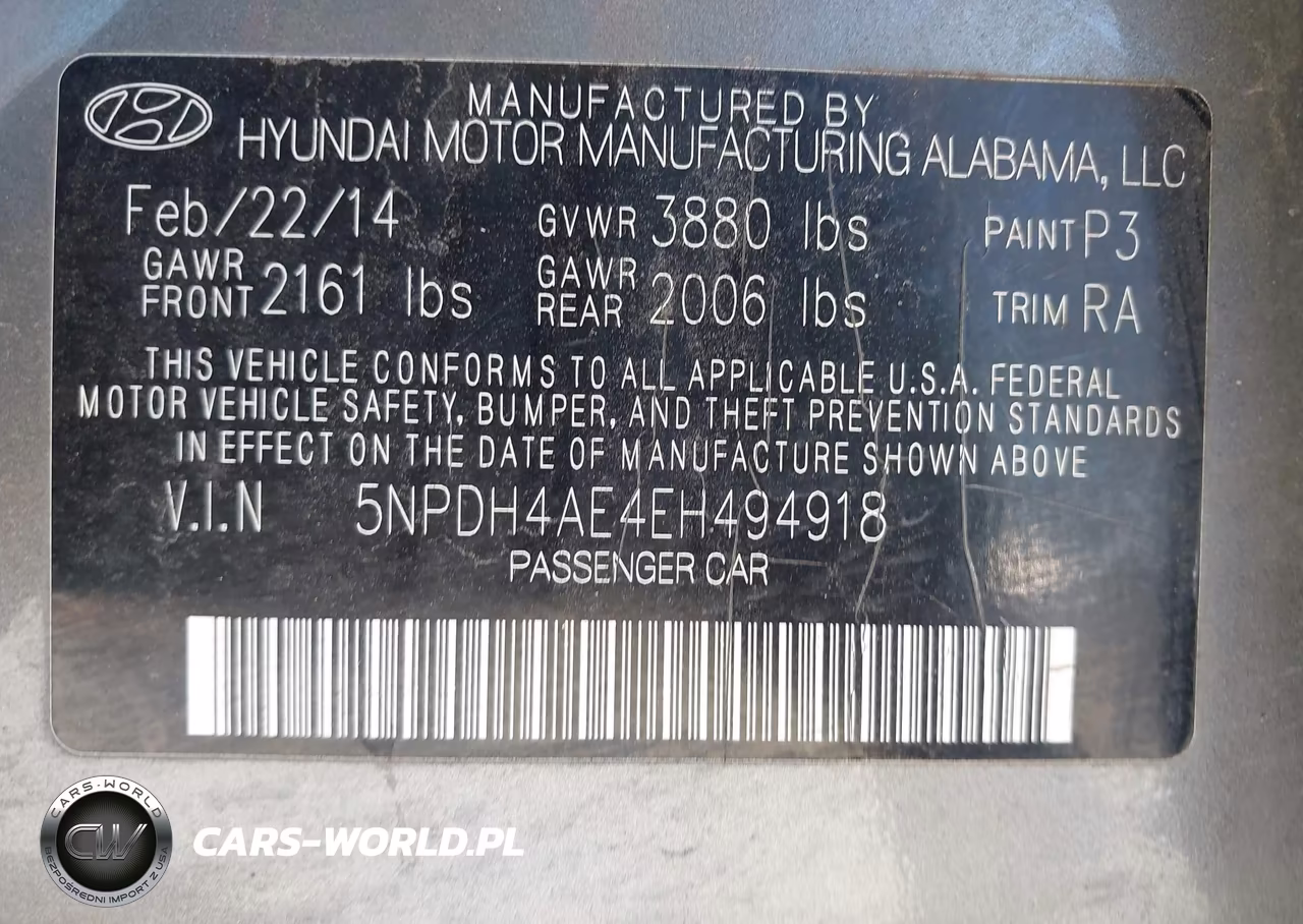 2014 Hyundai Elantra Se VIN:5NPDH4AE4EH494918 - 9