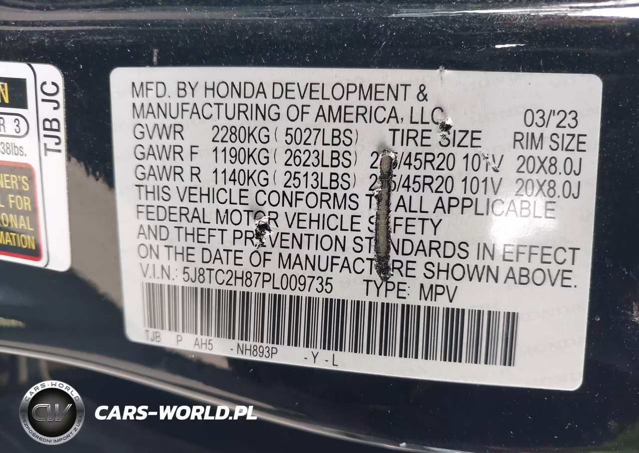 2023 Acura Rdx A-Spec Advance Package VIN:5J8TC2H87PL009735 - 9