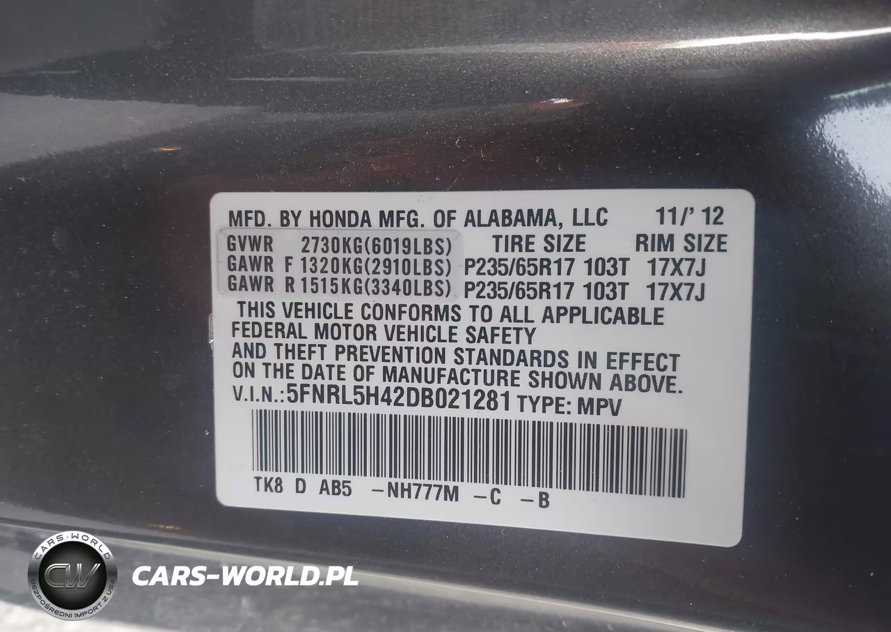 2013 Honda Odyssey Ex VIN:5FNRL5H42DB021281 - 9